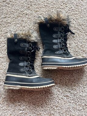 Sorel Joan of Arctic Boots Black Sz 7